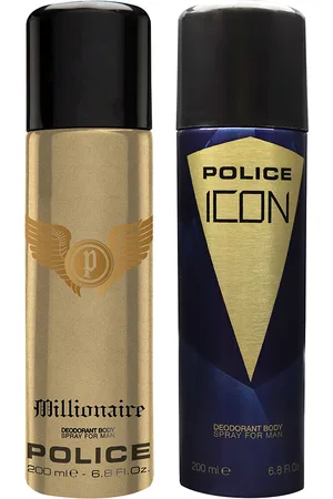 Police Men Pack of 2 Millionaire + Icon Deodorant Sprays 400ml