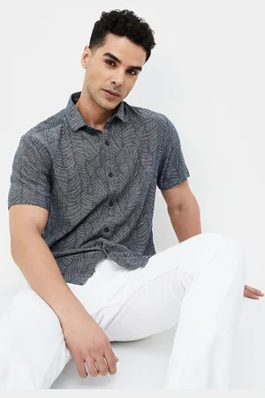 Lifestyle Men Abstract Printed Spread Collar Casual Shirt