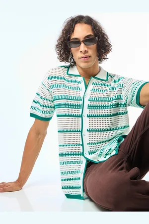 Bewakoof Self Design Cotton Sheer Casual Shirt