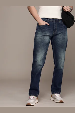 WROGN Men Pure Cotton Relaxed Fit Heavy Fade Jeans