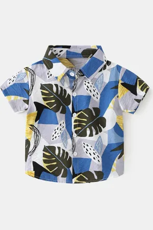 Stylecast Boys Spread Collar Opaque Printed Casual Shirt