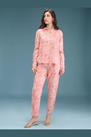 DressBerry Printed Shirt With Trousers Co-Ords