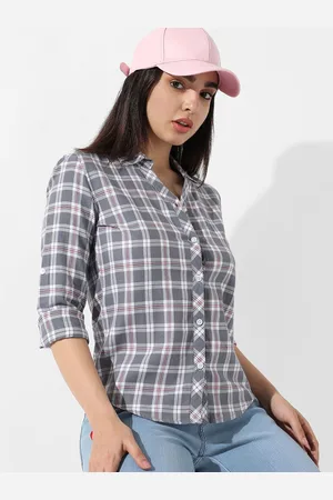 Campus Women Comfort Tartan Checks Casual Shirt