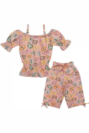 Clothe Funn Girls Printed Top with Capris