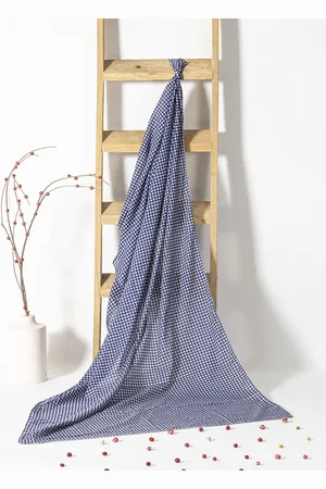 Contrast Living Checked Pure Cotton Scarf