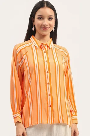 MADAME Women Opaque Striped Casual Shirt