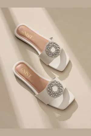 GNIST Women Embellished Open Toe Flats