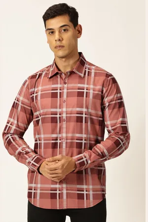 Provogue Classic Slim Fit Tartan Checks Spread Collar Pure Cotton Casual Shirt