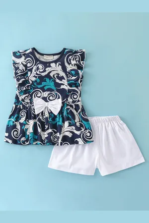 CrayonFlakes Girls Printed Top with Shorts