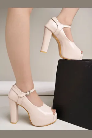Shoetopia Platform Heeled Peep Toes