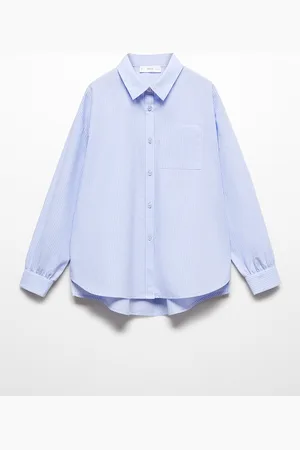 MANGO Girls Opaque Cotton Striped Casual Shirt