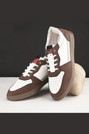 Mast & Harbour Men Brown Colourblocked Round Toe Sneakers