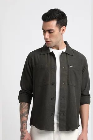 The Bear House Men Regular Fit Flannel Cotton Shacket