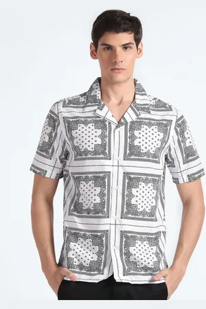 Flying Machine Ethnic Motifs Printed Spread Collar Casual Shirt