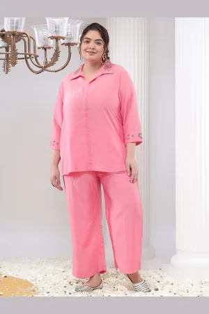 Bani Women Artificial Beads & Sequinned Embellished Shirt Collar Shirt & Palazzos