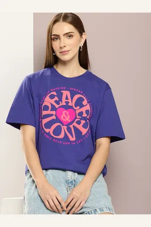Dillinger Women Graphic Printed Embossed Oversized T-shirt