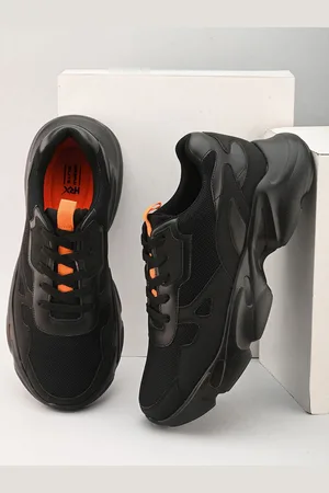 HRX Men Black URBAN CHUNKY Textured Lightweight Sneakers