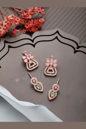 Jazz and Sizzle Women Set Of 2 Contemporary Drop Earrings
