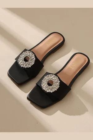 GNIST Women Embellished Open Toe Flats