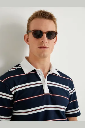 Koton Men Striped Nautical Polo Collar T-shirt