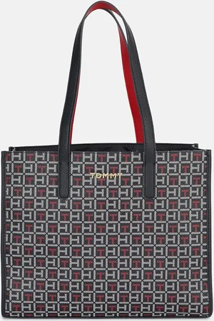 Tommy Hilfiger Women Geometric Textured Handbag with Quilted