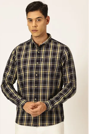 Provogue Classic Slim Fit Tartan Checks Pure Cotton Twill Casual Shirt