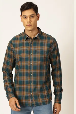 Provogue Classic Slim Fit Tartan Checks Pure Cotton Twill Casual Shirt