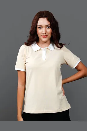 Chemistry Solid Polo Collar Cotton T-shirt