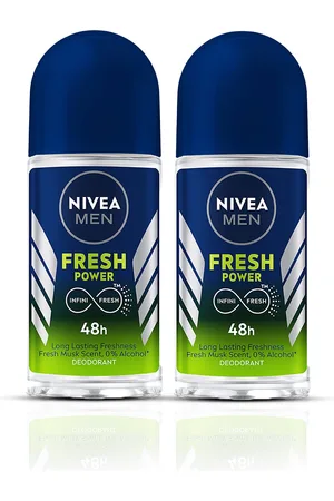 Nivea Men Set of 2 Fresh Power Long Lasting Roll On Deodorants - 50 ml Each