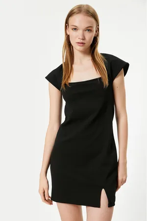 Koton Women Square Neck Sheath Mini Dress