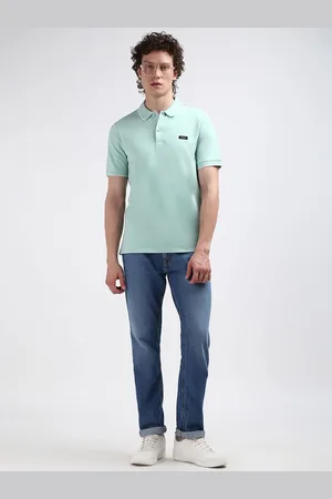 Calvin Klein Men Polo Collar Applique Slim Fit T-shirt
