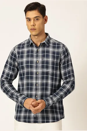 Provogue Classic Slim Fit Tartan Checks Pure Cotton Twill Casual Shirt