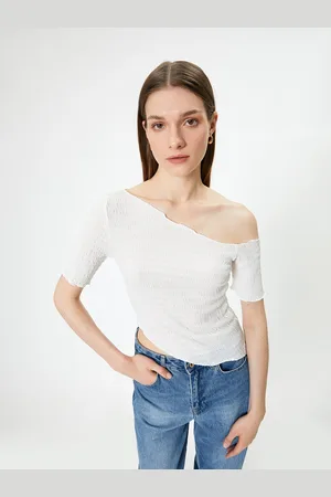 Koton One Shoulder Asymmetric Crop Top