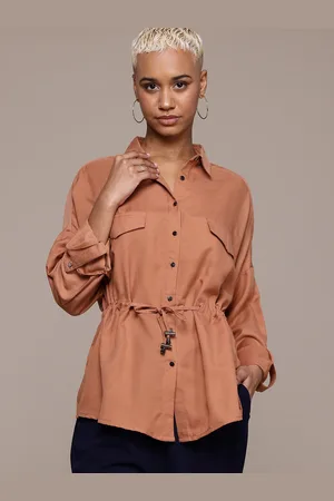 Roadster The Lifestyle Co. Tie-Up Waist Casual Shirt