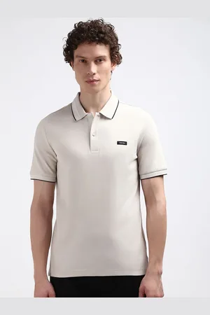 Calvin Klein Men Polo Collar Solid Slim Fit T-shirt