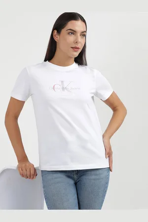 Calvin Klein Women Typography Printed Round Neck T-shirt
