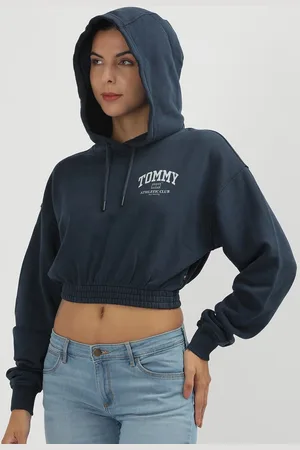 Tommy Hilfiger Women Hooded Crop Sweatshirt