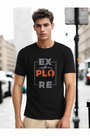 NOBERO Men Graphic Printed Pure Cotton T-shirt