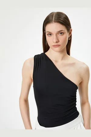 Koton Solid One Shoulder Top