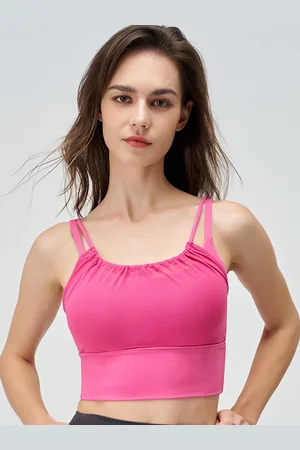 LULU & SKY Women Solid Round Neck Bralette Crop Top