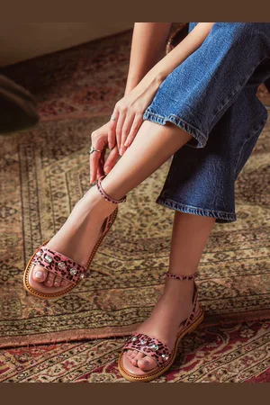 SAINT G. Women Printed Open Toe Flats