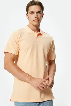 Koton Men Solid Polo Collar Pure Cotton T-shirt