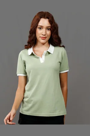 Chemistry Solid Polo Collar Cotton T-shirt