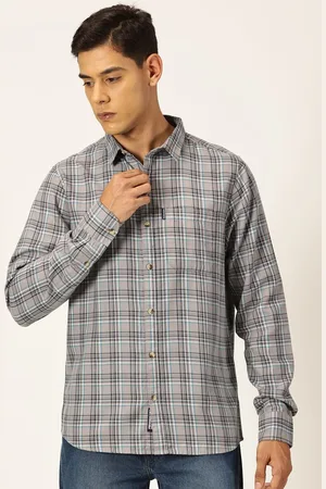 Provogue Classic Slim Fit Tartan Checks Pure Cotton Twill Casual Shirt