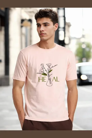 NOBERO Men Graphic Printed Pure Cotton T-shirt