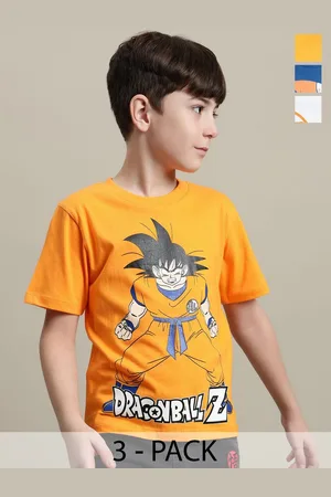 Kidsville Boys Pack Of 3 Dragon Ball Z Printed Pure Cotton Tshirts