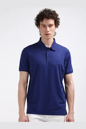 Calvin Klein Men Polo Collar Embroidered Solid T-shirt