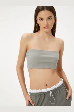 Koton Solid Cotton Tube Crop Top