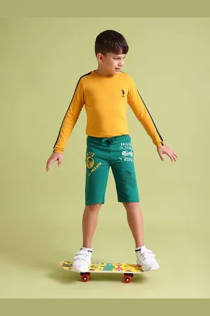 Ralph Lauren Boys Green Pure Cotton Printed Shorts