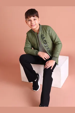 Ralph Lauren Boys Green Printed Bomber Jacket